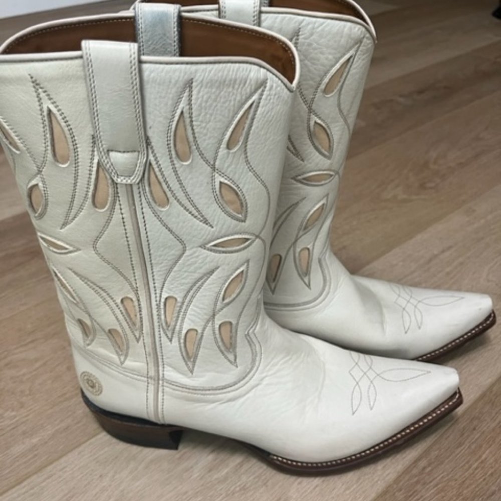 Ranch Road Sagebrush White Cowboy Boot - Size 11